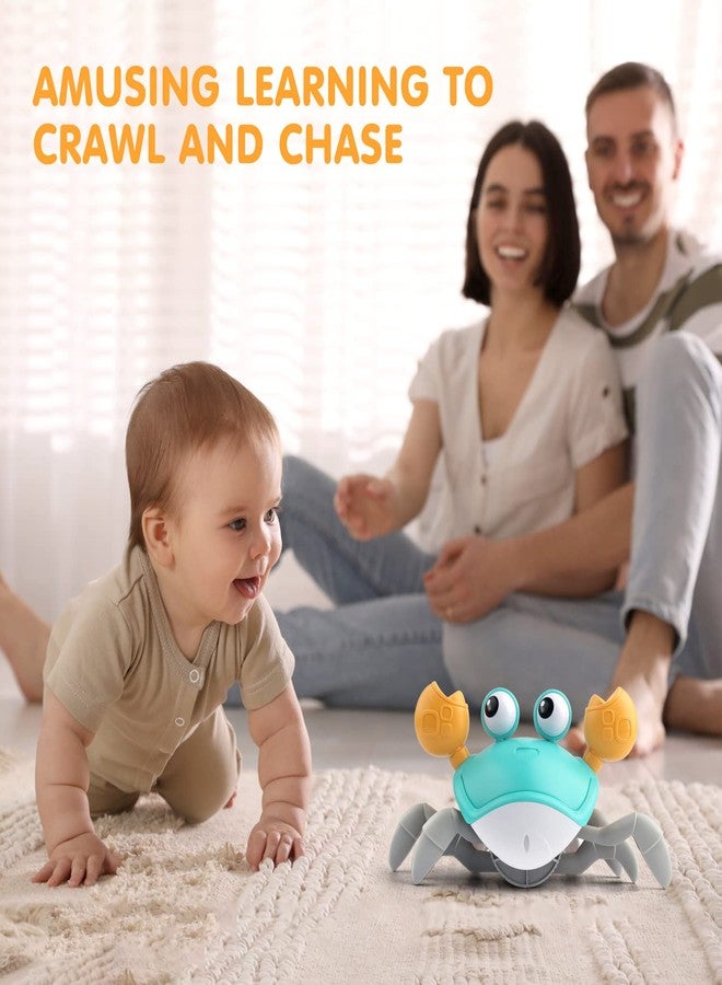 TOHIBEE Crawling Crab Baby Toy, Sensing Interactive Walking Dancing Baby Sensory Toy with Music, Infant Tummy Time Toys, Fun Birthday Gift for Infant Toddler Boy Girl (Green) - Image 2